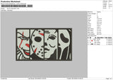 Horror Rectangle 02 Embroidery File 6 sizes