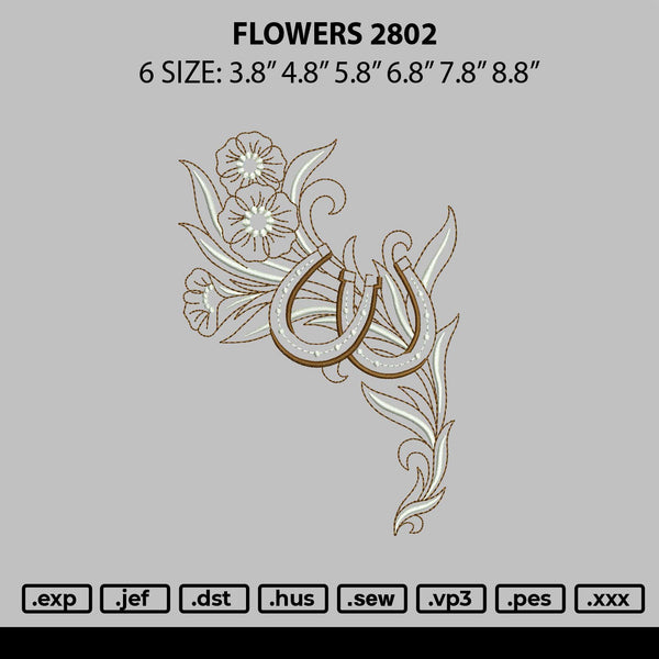 Flowers 2802 Embroidery File 6 sizes