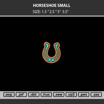 Horseshoe small Embroidery Machine Design File