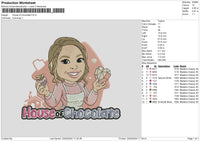 Chocolate Embroidery File 6 sizes