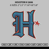 Hosuton H Embroidery File 6 sizes