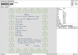 Hummus Receipt Embroidery File 6 sizes