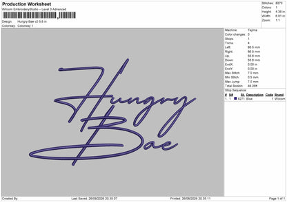 Hungry Text V2 Embroidery Machine Design File 6 sizes