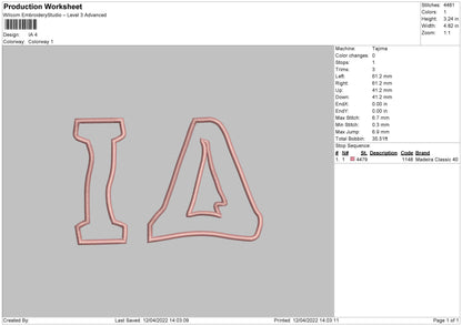 IA Embroidery File 4 size