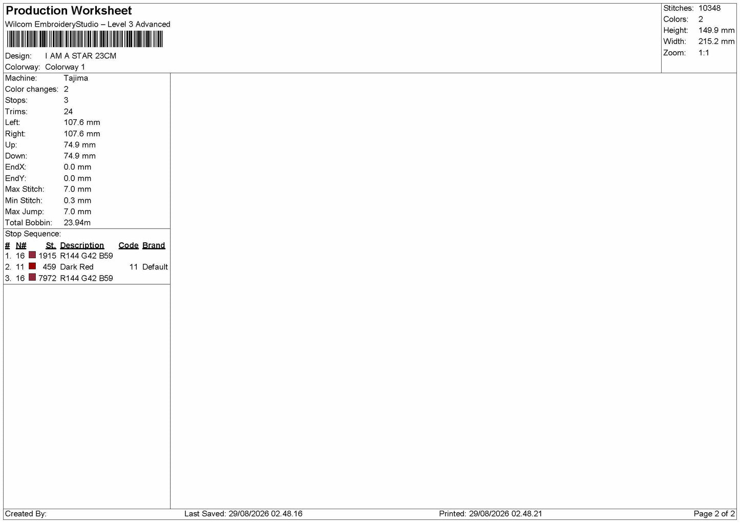 Star Text 2908 Embroidery Machine Design File 6 sizes