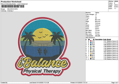 Balancetext 0112 Embroidery File 6 sizes