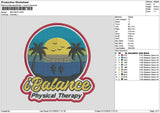 Balancetext 0112 Embroidery File 6 sizes