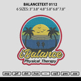 Balancetext 0112 Embroidery File 6 sizes