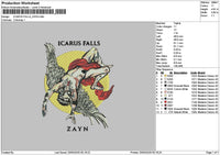 Icarustext Embroidery File 6 sizes