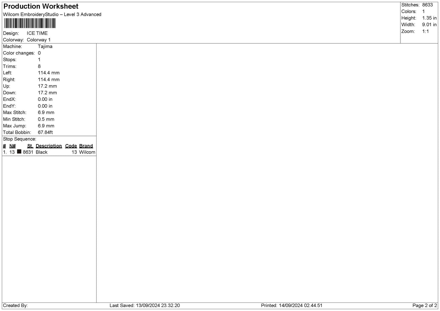 The New Standard Files Sizes have been adjusted according to instructions