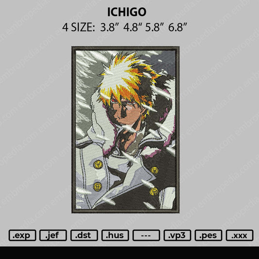 Ichigo Embroidery File 4 size