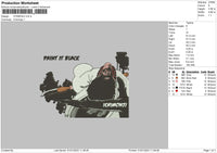 Monji Embroidery File 6 sizes