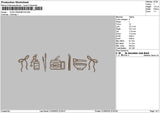Icons 2109 Embroidery File 6 sizes