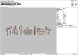 Icons 2109 Embroidery File 6 sizes