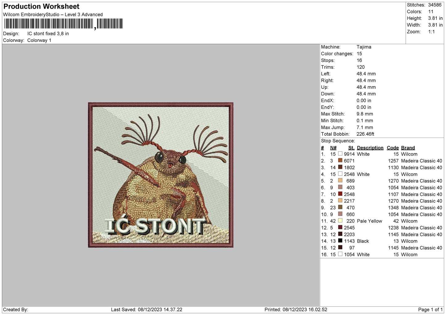 Stont Square Embroiery File 6 sizes