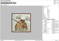 Stont Square Embroiery File 6 sizes