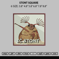Stont Square Embroiery File 6 sizes