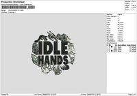 Idletext v2 Embroidery File 6 sizes