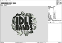 Idletext v2 Embroidery File 6 sizes