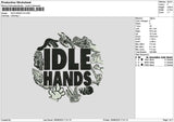 Idletext v2 Embroidery File 6 sizes