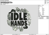 Idletext v2 Embroidery File 6 sizes