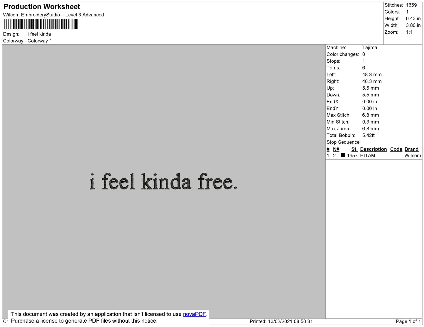 Quotes 01 Embroidery File 4 size