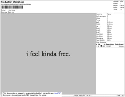 Quotes 01 Embroidery File 4 size