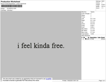 Quotes 01 Embroidery File 4 size