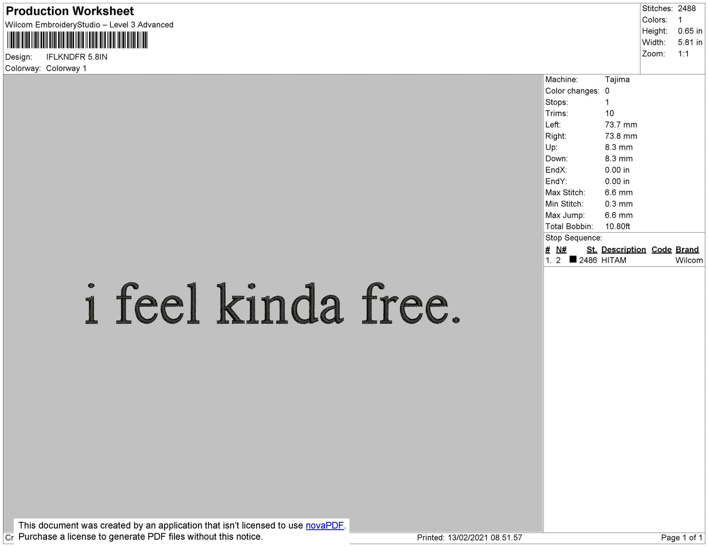 Quotes 01 Embroidery File 4 size