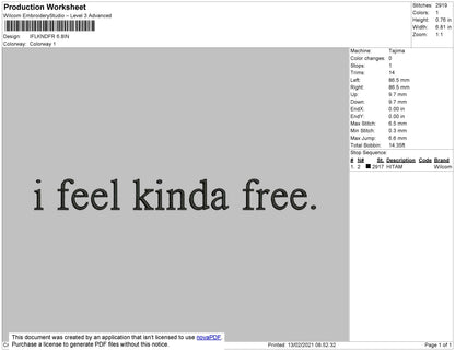Quotes 01 Embroidery File 4 size