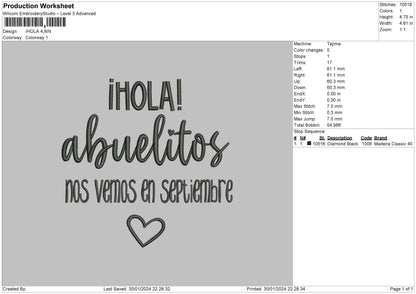 Iloha Text Embroidery File 6 sizes