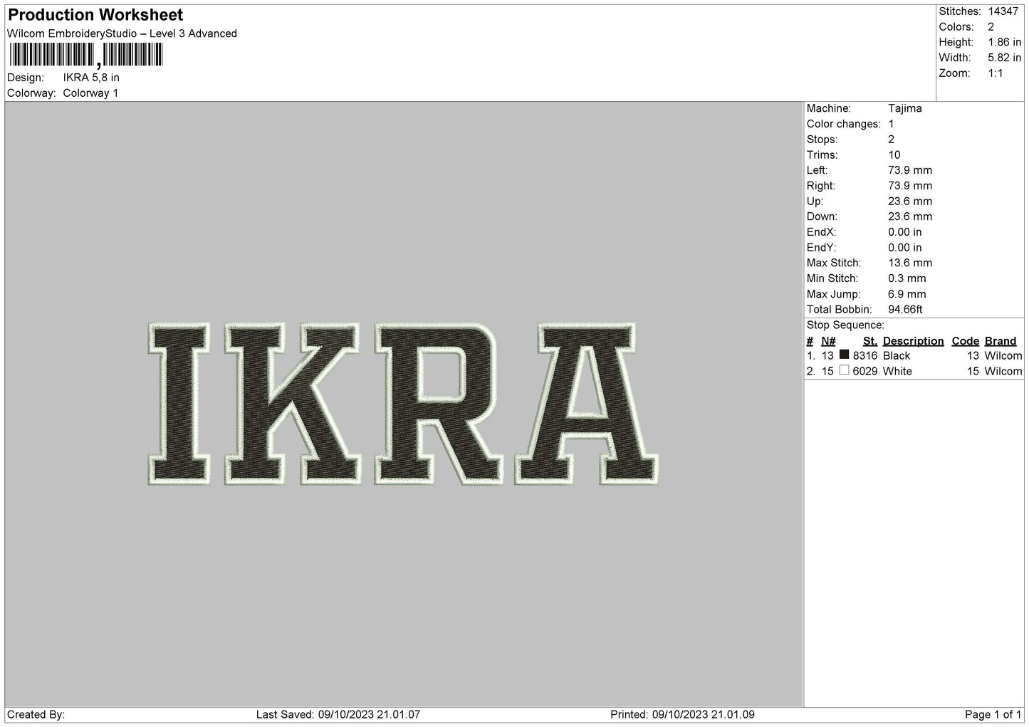 Ikra Embroidery File 6 sizes