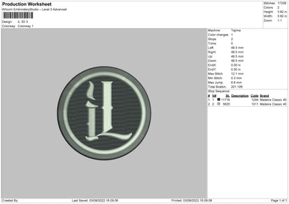 IL 3D Embroidery File 4 sizes