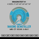 Imagingtext 01 Embroidery File 6 sizes