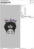 Feelingtext Embroidery File 6 sizes