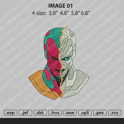 Image 01 Embroidery File 4 size