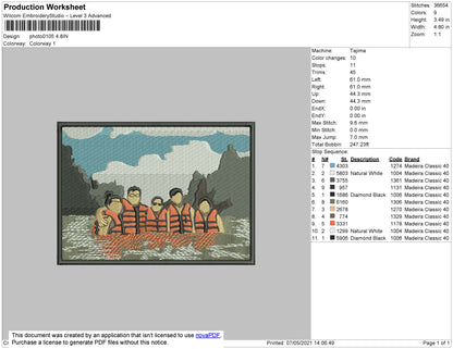 IMAGE 010 Embroidery File 4 size