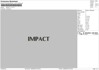 Impact01 Embroidery File 6 sizes