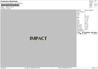 Impact01 Embroidery File 6 sizes