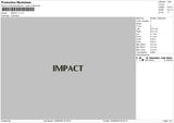 Impact01 Embroidery File 6 sizes