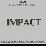 Impact01 Embroidery File 6 sizes