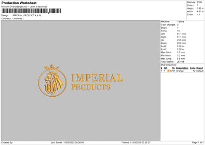 I Product Embroidery File 6 sizes
