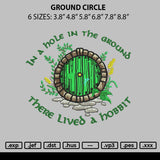 Ground Circle Embroidery File 6 sizes