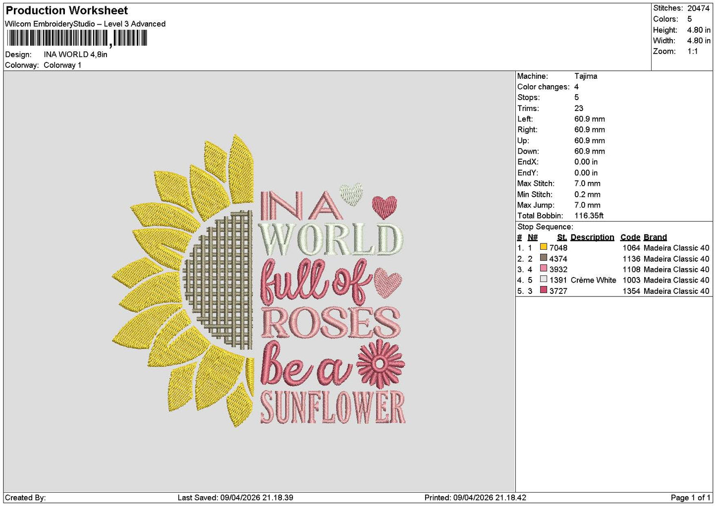 Worldtext 0904 Embroidery File 6 sizes