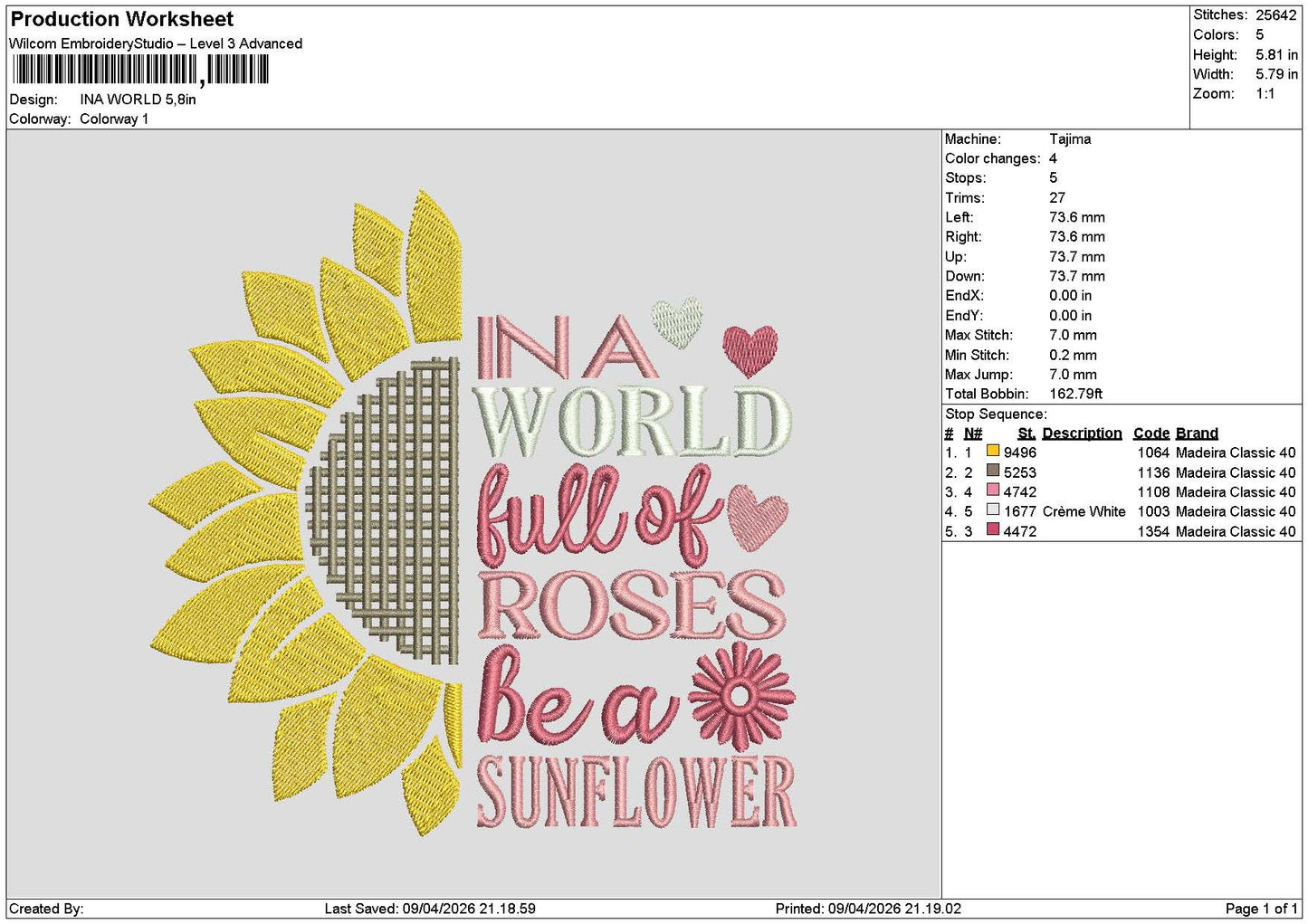 Worldtext 0904 Embroidery File 6 sizes