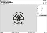 Infinitetext 02 Embroidery File 6 sizes
