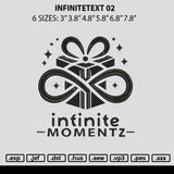 Infinitetext 02 Embroidery File 6 sizes