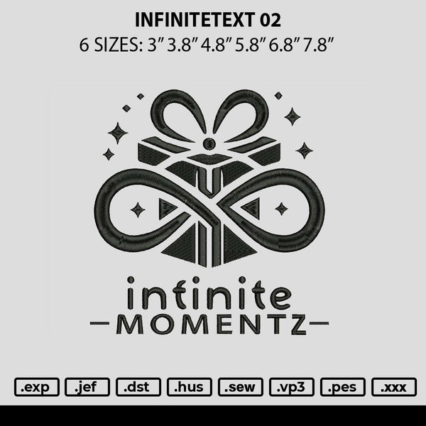 Infinitetext 02 Embroidery File 6 sizes