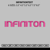 Infinitiontext Embroidery File 6 sizes