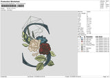 Initial S Embroidery File 6 sizes